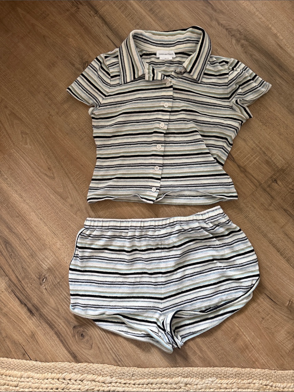 Striped Matching Set - Shorts Medium Top Small